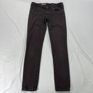 AG Jeans The Stilt Cigarette Leg Pants Womens 26 Brown 29x28 Adriano Goldschmied